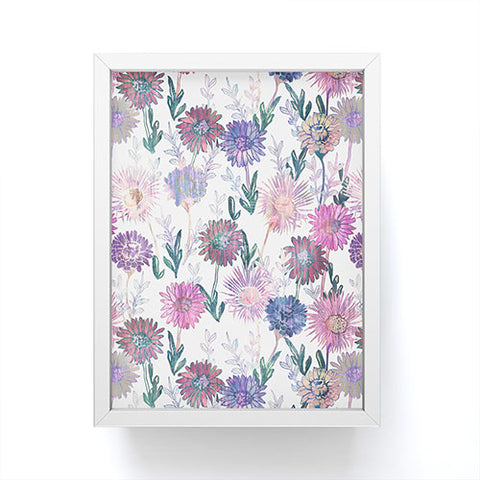 Schatzi Brown Gillian Floral White Framed Mini Art Print