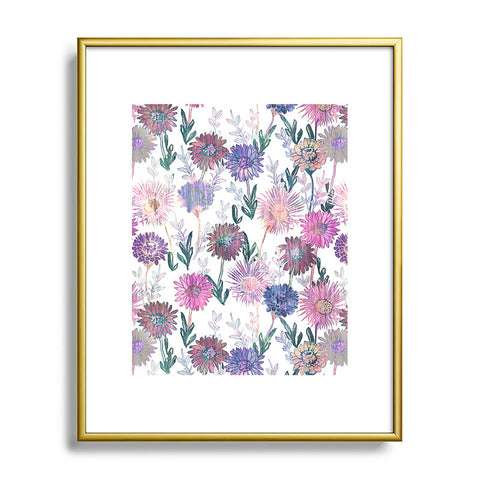 Schatzi Brown Gillian Floral White Metal Framed Art Print