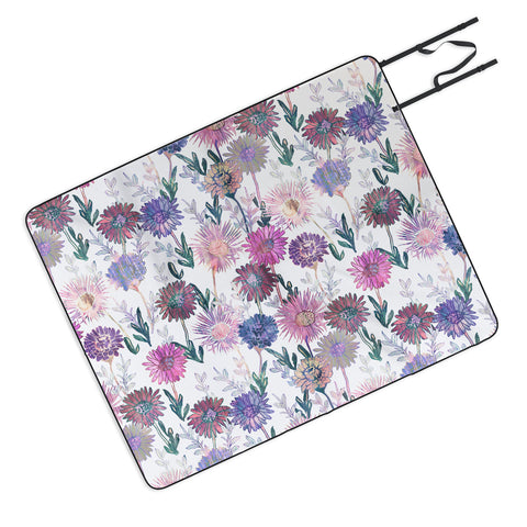 Schatzi Brown Gillian Floral White Picnic Blanket