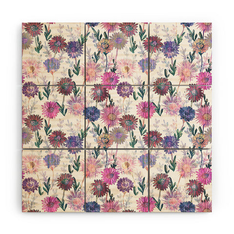 Schatzi Brown Gillian Floral White Wood Wall Mural