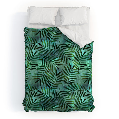 Schatzi Brown Goddess Palm Emerald Comforter