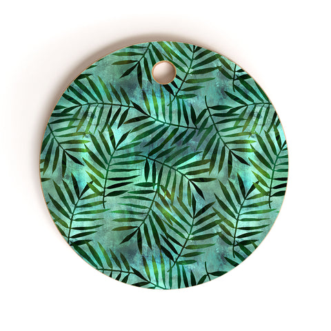 Schatzi Brown Goddess Palm Emerald Cutting Board Round