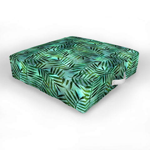 Schatzi Brown Goddess Palm Emerald Outdoor Floor Cushion