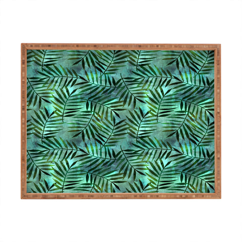 Schatzi Brown Goddess Palm Emerald Rectangular Tray