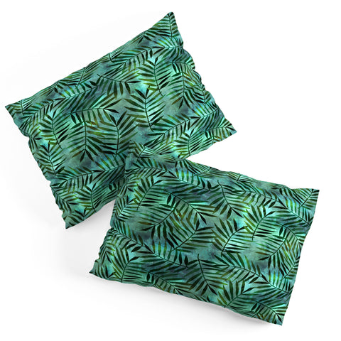 Schatzi Brown Goddess Palm Emerald Pillow Shams