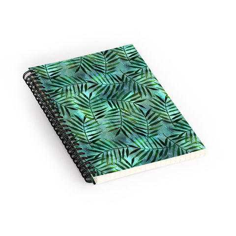 Schatzi Brown Goddess Palm Emerald Spiral Notebook