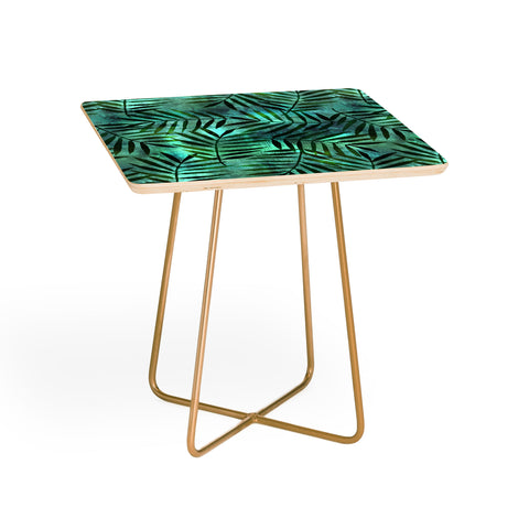 Schatzi Brown Goddess Palm Emerald Side Table