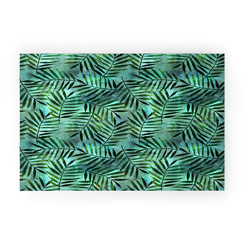Schatzi Brown Goddess Palm Emerald Welcome Mat