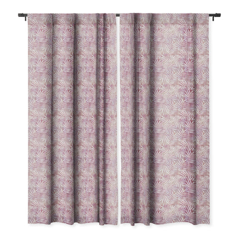 Schatzi Brown Goddess Palm Rose Blackout Window Curtain
