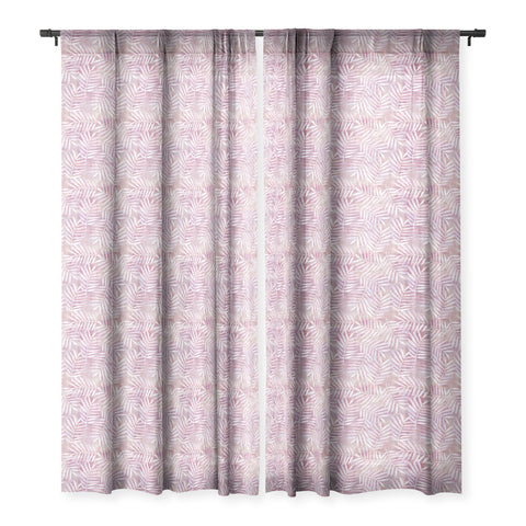 Schatzi Brown Goddess Palm Rose Sheer Window Curtain