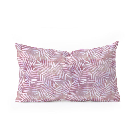 Schatzi Brown Goddess Palm Rose Oblong Throw Pillow