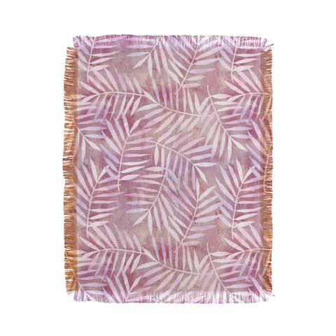 Schatzi Brown Goddess Palm Rose Throw Blanket