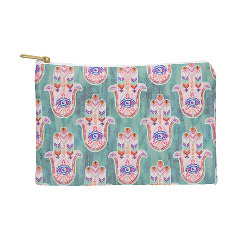 Schatzi Brown Hamsa Mint Pouch