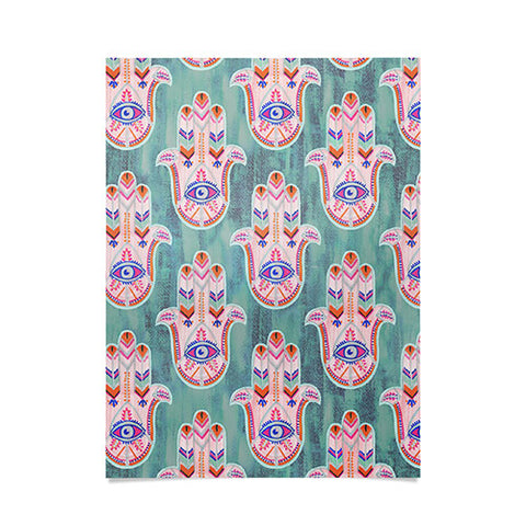 Schatzi Brown Hamsa Mint Poster