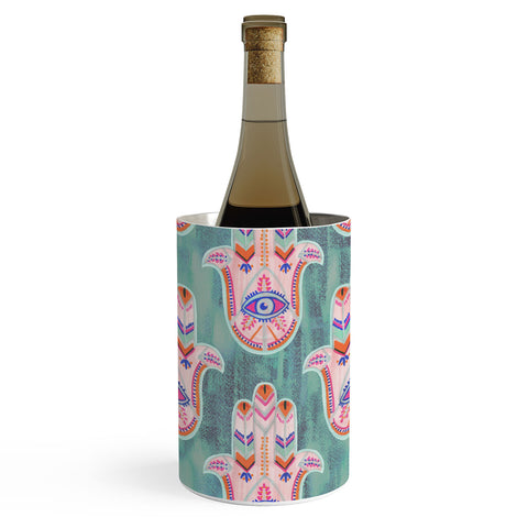 Schatzi Brown Hamsa Mint Wine Chiller