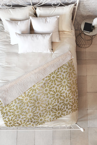 Schatzi Brown Hara Tiles Golden Fleece Throw Blanket