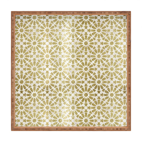 Schatzi Brown Hara Tiles Golden Square Tray