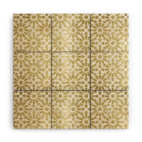 Schatzi Brown Hara Tiles Golden Wood Wall Mural