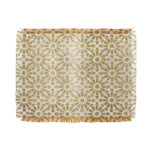 Schatzi Brown Hara Tiles Golden Throw Blanket