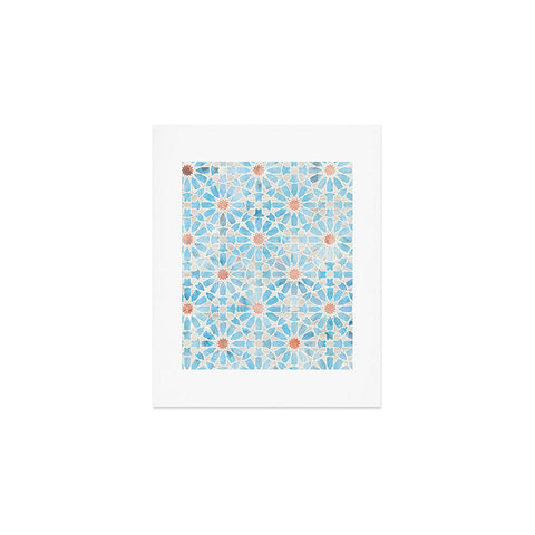Schatzi Brown Hara Tiles Light Blue Art Print