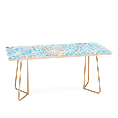 Schatzi Brown Hara Tiles Light Blue Coffee Table