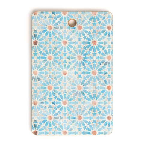 Schatzi Brown Hara Tiles Light Blue Cutting Board Rectangle
