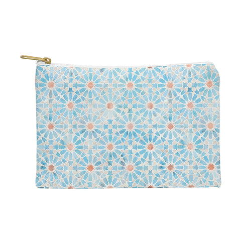Schatzi Brown Hara Tiles Light Blue Pouch