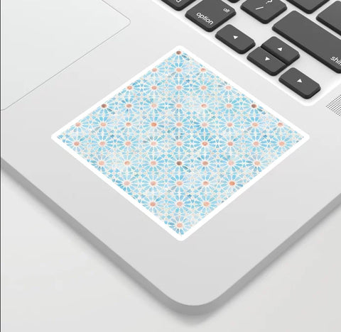 Schatzi Brown Hara Tiles Light Blue Vinyl Sticker