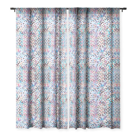 Schatzi Brown Hara Tiles Multi Sheer Window Curtain