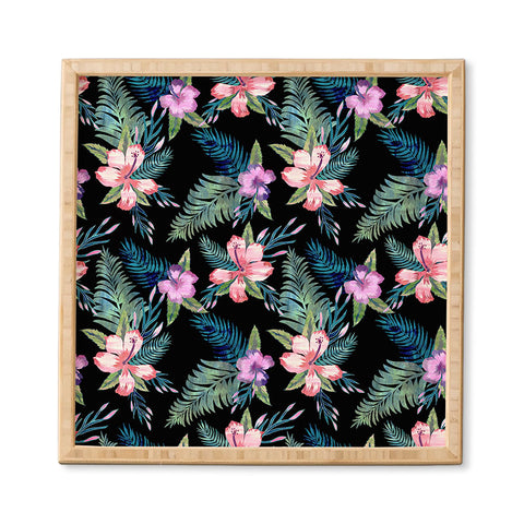 Schatzi Brown Hawaii Flower 2 Black Framed Wall Art
