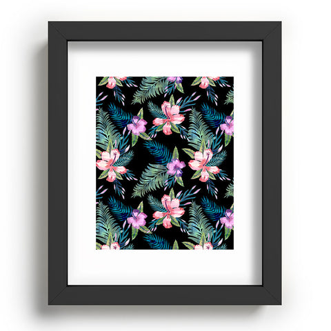 Schatzi Brown Hawaii Flower 2 Black Recessed Framing Rectangle