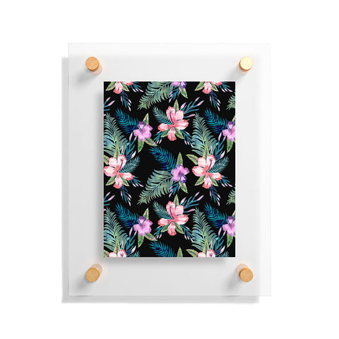 Schatzi Brown Hawaii Flower 2 Black Floating Acrylic Print