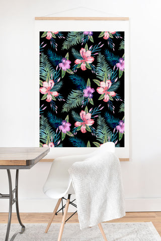 Schatzi Brown Hawaii Flower 2 Black Art Print And Hanger