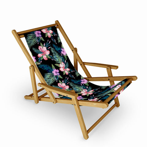 Schatzi Brown Hawaii Flower 2 Black Sling Chair