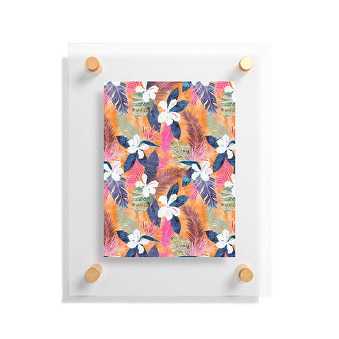 Schatzi Brown Hawaii Flower 4 Orange Floating Acrylic Print
