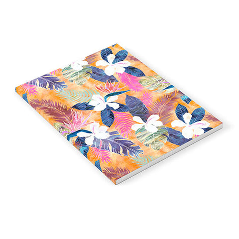 Schatzi Brown Hawaii Flower 4 Orange Notebook