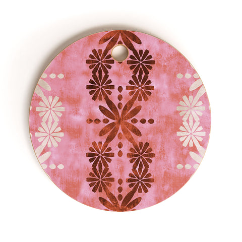 Schatzi Brown Hawaiian Boho Desert Cutting Board Round