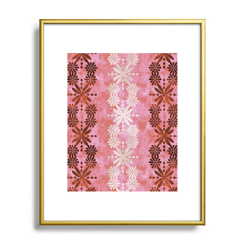Schatzi Brown Hawaiian Boho Desert Metal Framed Art Print