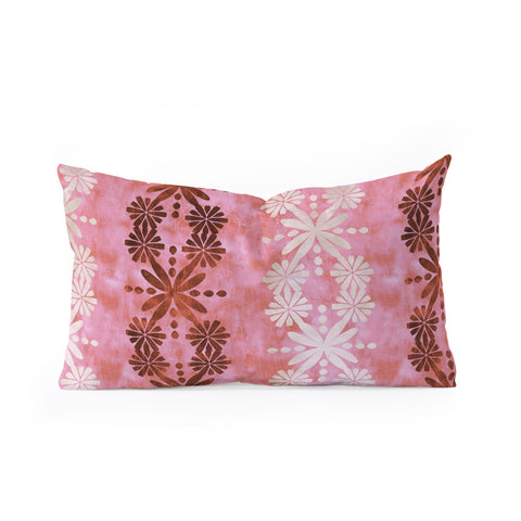 Schatzi Brown Hawaiian Boho Desert Oblong Throw Pillow