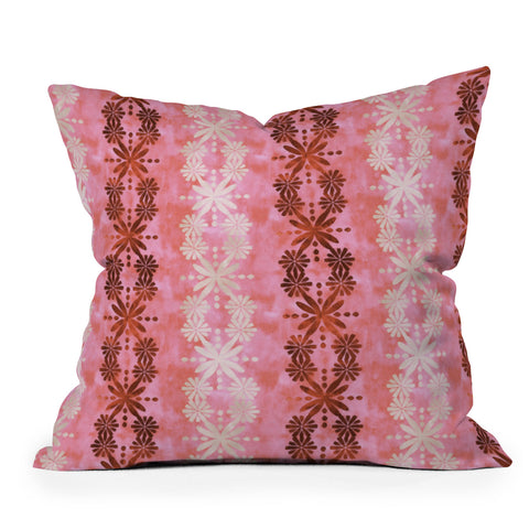 Schatzi Brown Hawaiian Boho Desert Throw Pillow