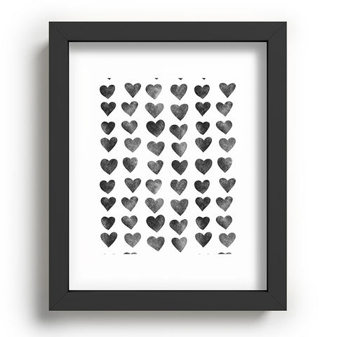 Schatzi Brown Heart Stamps Black and White Recessed Framing Rectangle