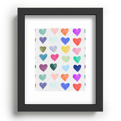 Schatzi Brown Heart Stamps Multi Recessed Framing Rectangle