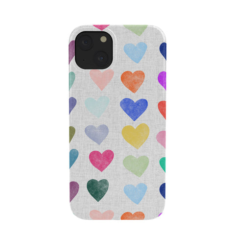 Schatzi Brown Heart Stamps Multi Phone Case