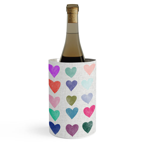 Schatzi Brown Heart Stamps Multi Wine Chiller