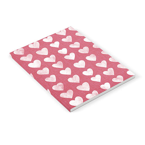 Schatzi Brown Heart Stamps Pink Notebook