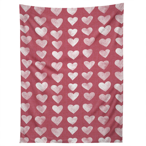 Schatzi Brown Heart Stamps Pink Tapestry