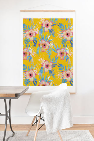 Schatzi Brown Honolua Tropic Yellow Art Print And Hanger