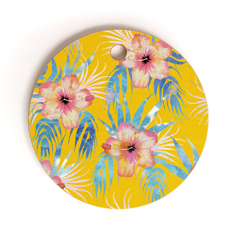 Schatzi Brown Honolua Tropic Yellow Cutting Board Round