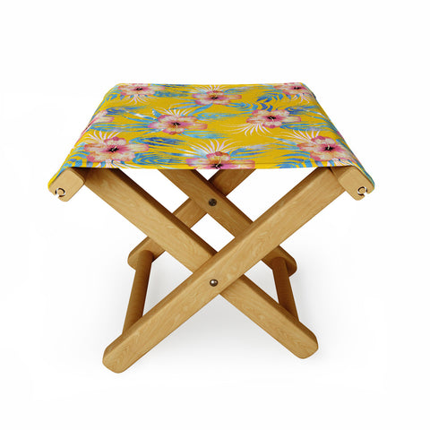 Schatzi Brown Honolua Tropic Yellow Folding Stool