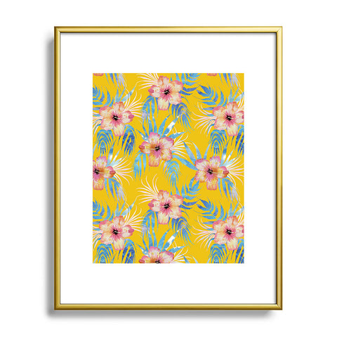 Schatzi Brown Honolua Tropic Yellow Metal Framed Art Print